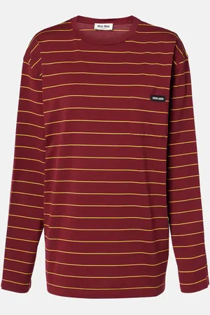 Miu Miu Striped cotton top