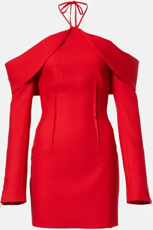 DAVID KOMA Wool-blend minidress