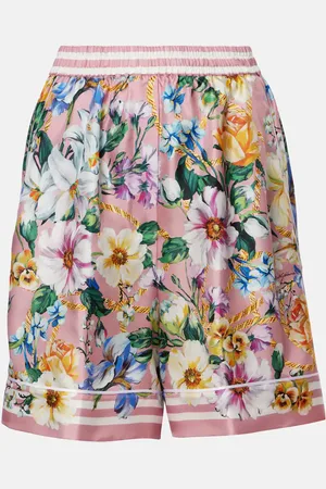 Dolce & Gabbana Floral silk twill shorts