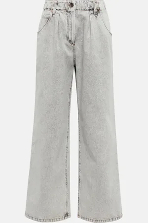 Brunello Cucinelli High-rise wide-leg jeans