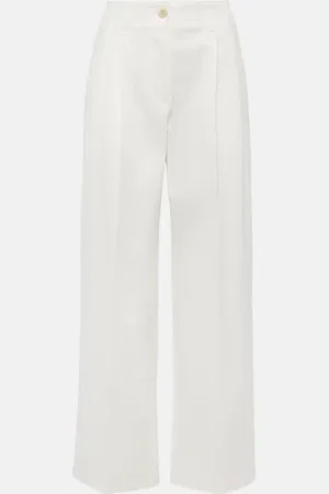 Totême High-rise cotton twill wide-leg pants
