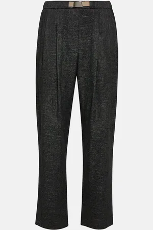 Brunello Cucinelli Pleated mid-rise straight pants