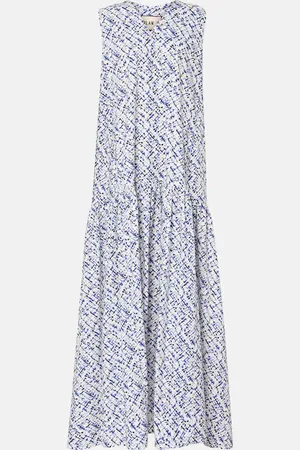 Plan C Printed cotton maxi dress