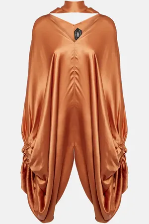 ‎Taller Marmo‎ Azores draped silk satin minidress