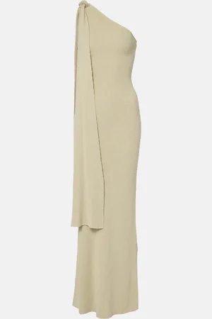 AYA MUSE Dara one-shoulder draped maxi dress