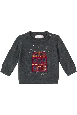 BONPOINT Baby Almire embroidered wool sweater