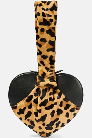 Alaïa Le Cache CÅur calf hair and leather clutch