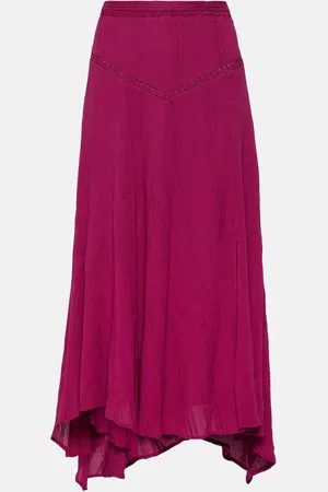 Marant Etoile Aline pleated cotton-blend midi skirt