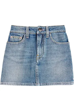 Palm Angels Logo denim skirt