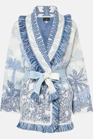 Alanui Jungle Toile De Jouy jacquard cardigan