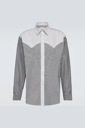 Maison Margiela Striped cotton-blend shirt