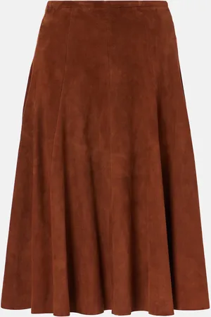 Stouls Sabrina suede midi skirt