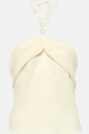 MAGDA BUTRYM Embellished halterneck top