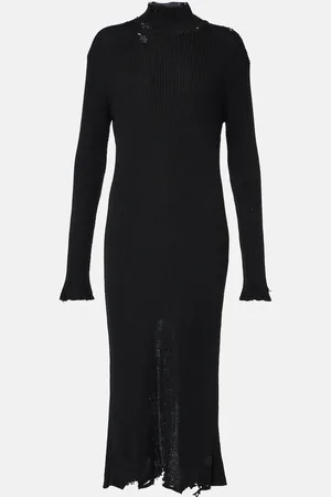 Balenciaga Wool-blend midi dress