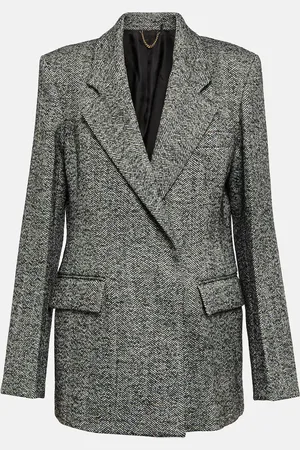 Victoria Beckham Herringbone wool-blend blazer