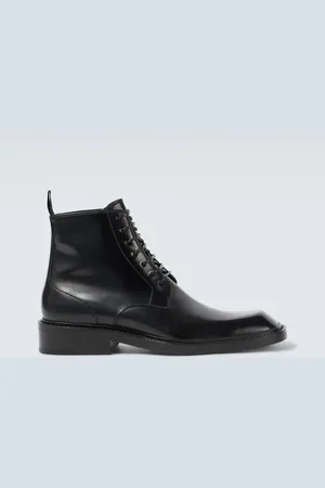 Saint Laurent Ian leather lace-up boots