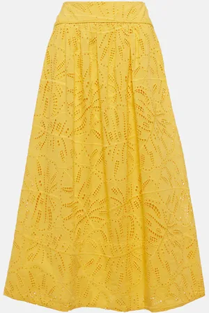 Farm Rio Monstera broderie anglaise maxi skirt