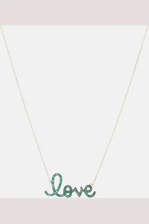 Sydney Evan Love 14kt gold necklace with diamonds