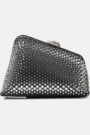 The Attico Midnight Mini embellished clutch