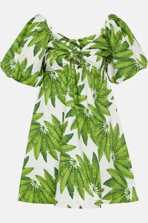 Farm Rio Palms Fan cotton minidress