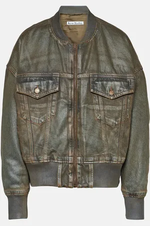 Acne Studios Coated denim bomber jacket