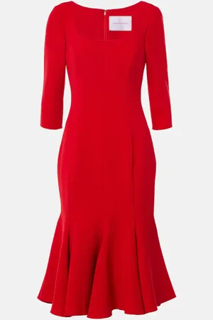 Carolina Herrera CrÃªpe midi dress