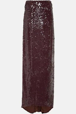 DRIES VAN NOTEN Sequined jersey maxi skirt