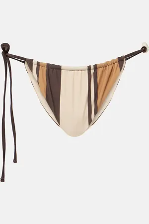SIR Mahogany striped bikini bottoms