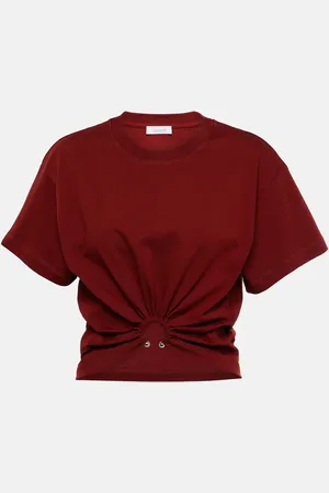 Paco rabanne Ring-detail cotton jersey crop top
