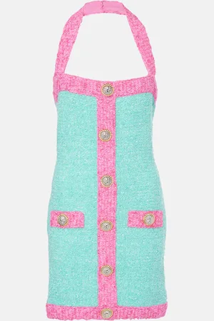 Balmain Knitted halterneck minidress
