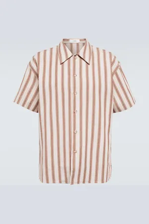 COMMAS Striped cotton and linen shirt