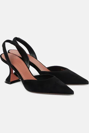 Amina Muaddi Holli 70 suede slingback pumps