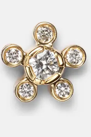 SOPHIE BILLE BRAHE Petit Soleil de Fleur 18kt single earring with diamonds