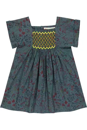 BONPOINT Baby Pais floral smocked cotton dress