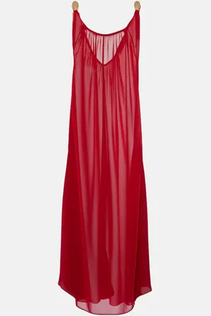 Adriana Degreas Holiday open-back chiffon maxi dress
