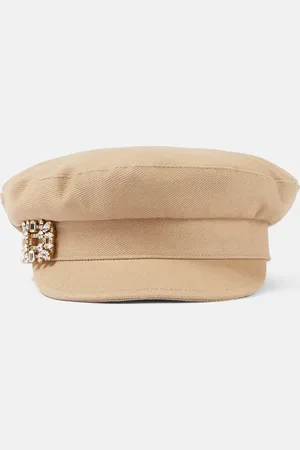 Roger Vivier Broche Vivier denim newsboy cap