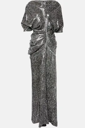 DRIES VAN NOTEN Sequined ruched gown