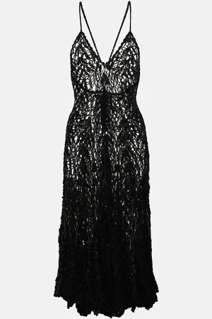 ANNA KOSTUROVA Open-knit cotton midi dress