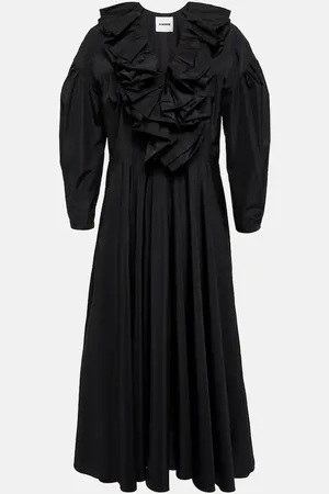 Jil Sander Ruffle-trimmed midi dress