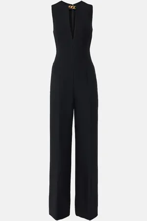Stella McCartney Chain-detail wool and silk jumpsuit