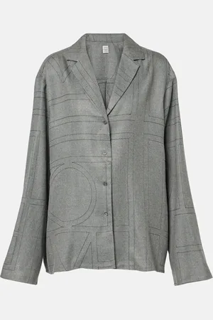 Totême Monogram flannel pajama shirt