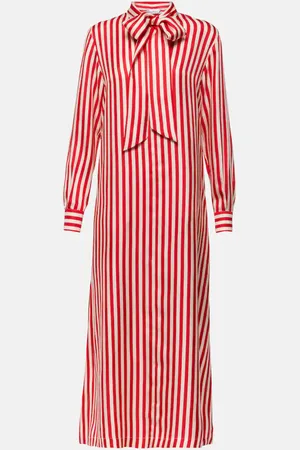 Max Mara Faesite striped silk twill maxi dress