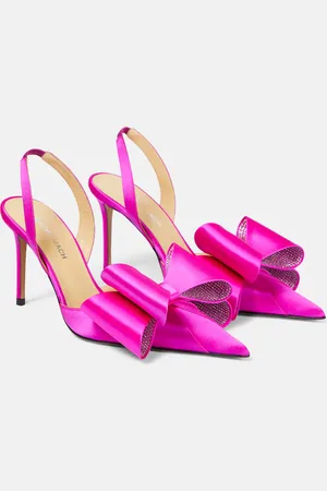 Mach & Mach Le Cadeau 95 satin slingback pumps