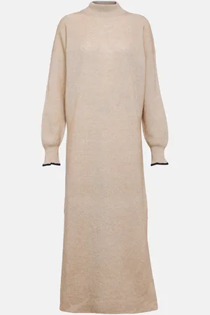Brunello Cucinelli Alpaca and cotton midi dress