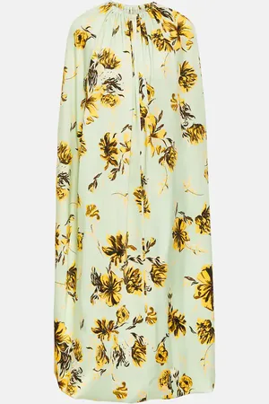 Jil Sander Floral caped midi dress