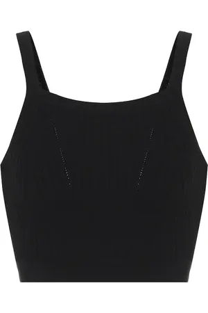 LIVE THE PROCESS Ribbed-knit crop top
