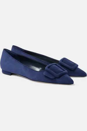 Manolo Blahnik Maysale suede ballet flats