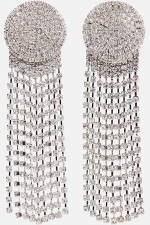 Self-Portrait Crystal-embellished drop earrings