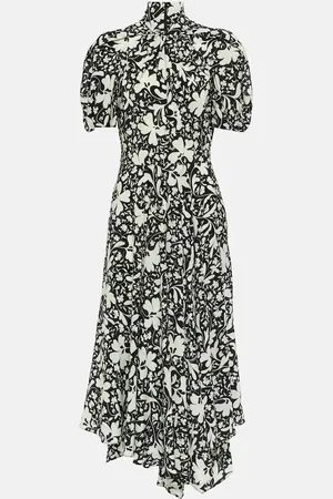 Stella McCartney Floral silk midi dress