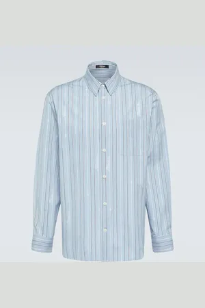 VERSACE Striped cotton poplin shirt